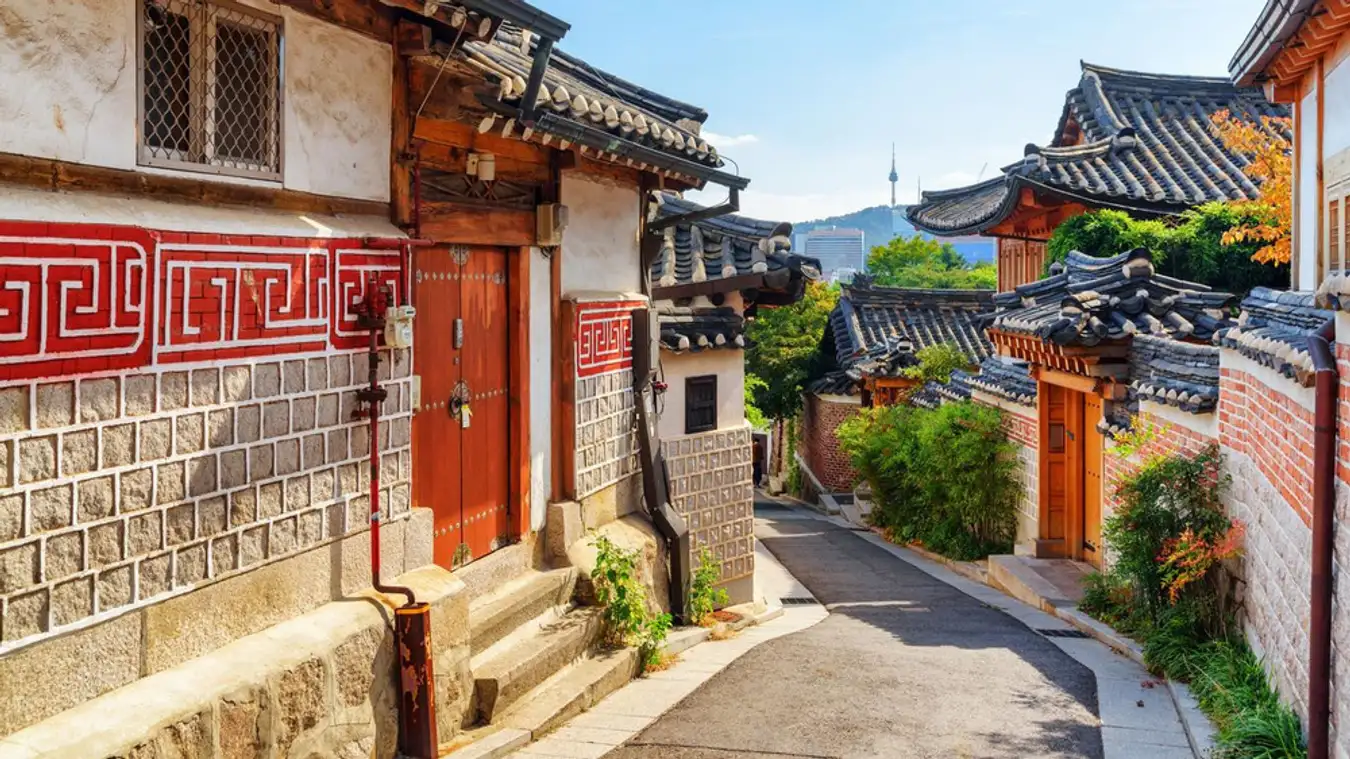 Hàn Quốc mùa thu, làng cổ bukchon Hanok, seoul hàn quốc mùa thu